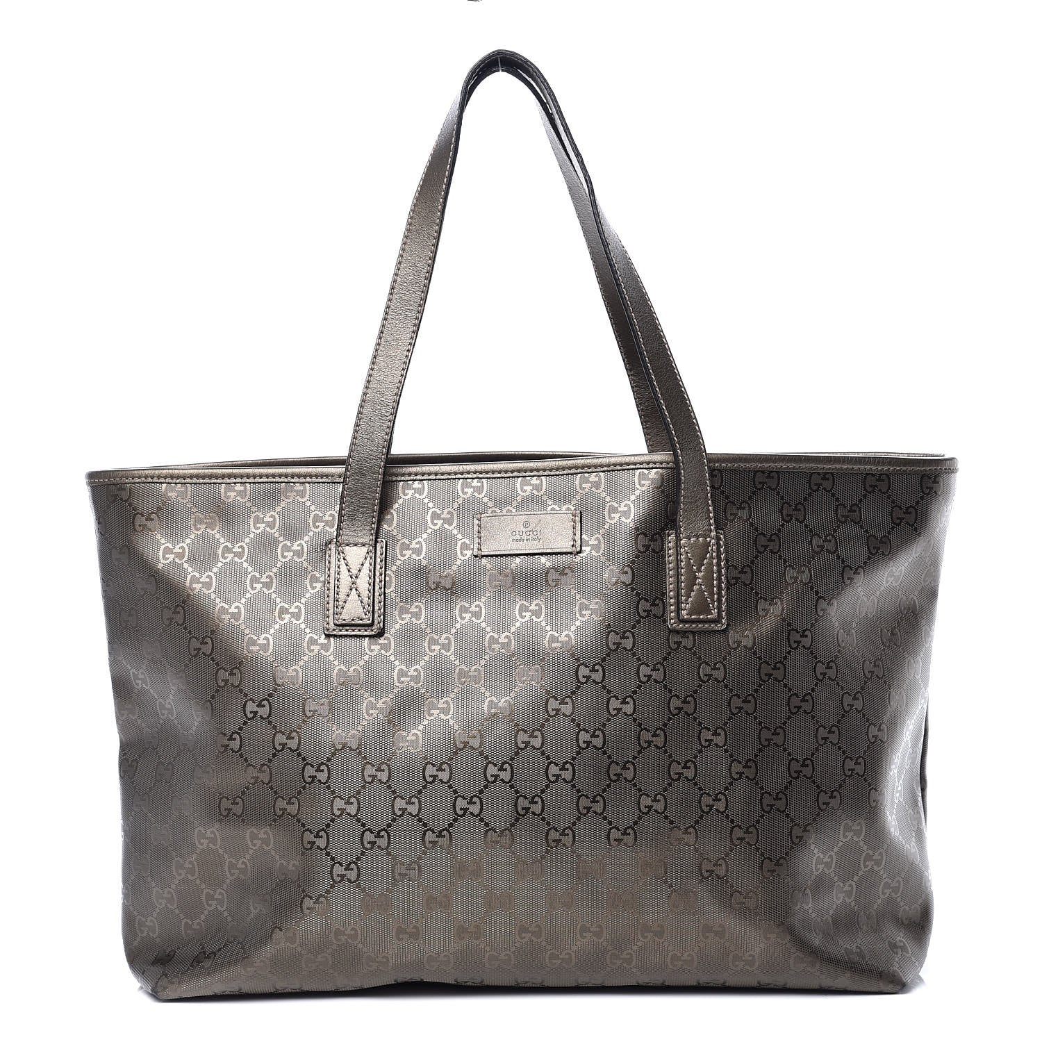 Gucci Imprime Monogram Medium Zippered Shopping Tote Pewter 1 of 9