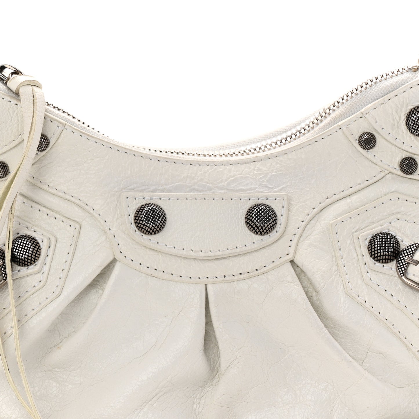 Agneau Arena Le Cagole Shoulder Bag XS Optic White