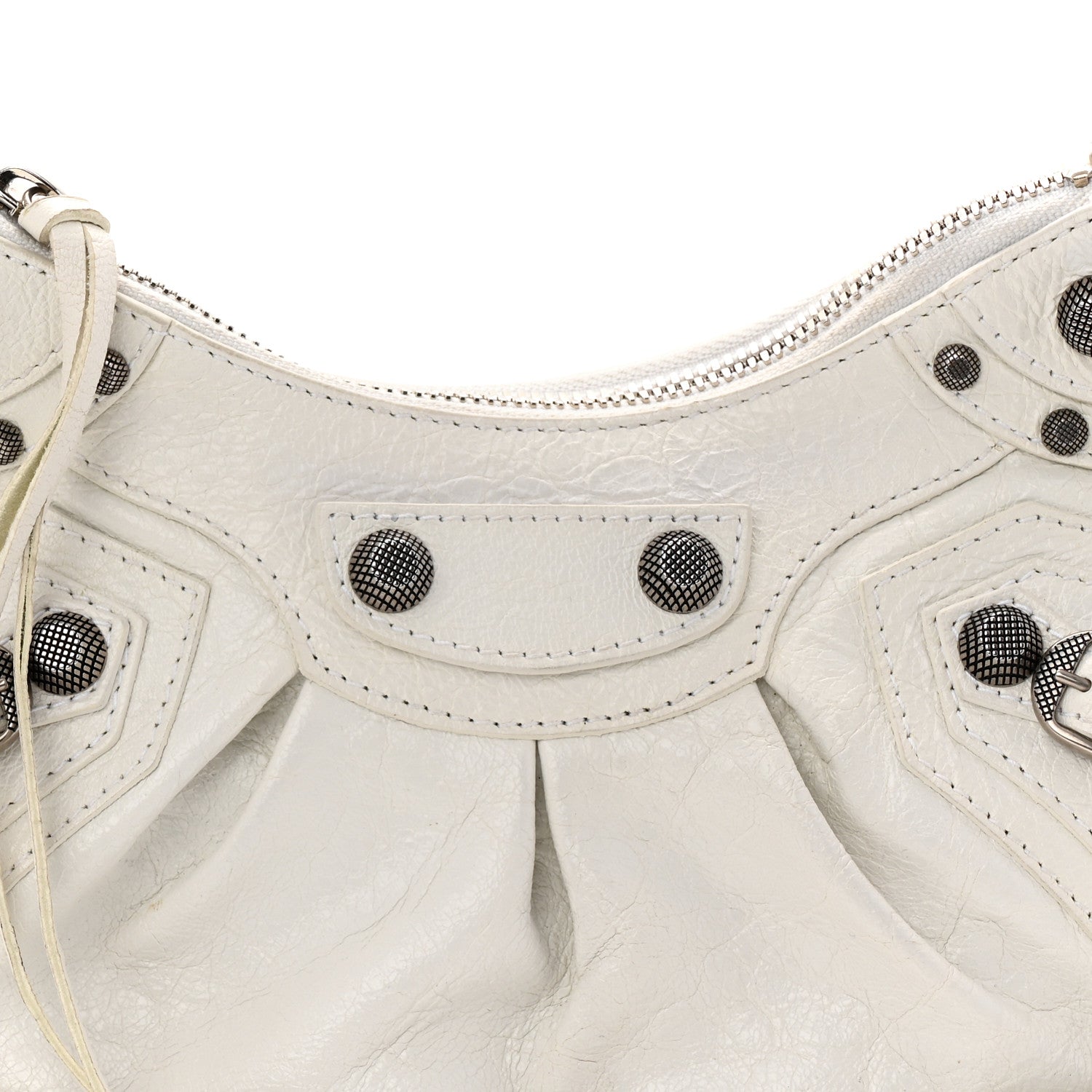 Balenciaga Agneau Arena Le Cagole Shoulder Bag XS Optic White 9 of 11