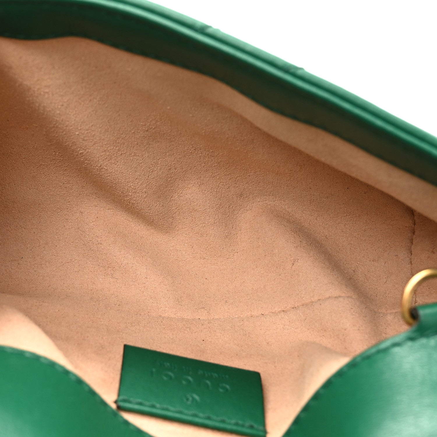 Gucci Calfskin Matelasse Super Mini GG Marmont Shoulder Bag Emerald Green 5 of 18