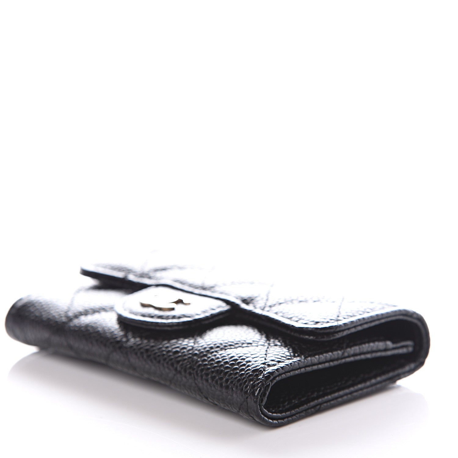 Chanel Caviar Quilted Flap Card Holder Wallet Black 9 of 11