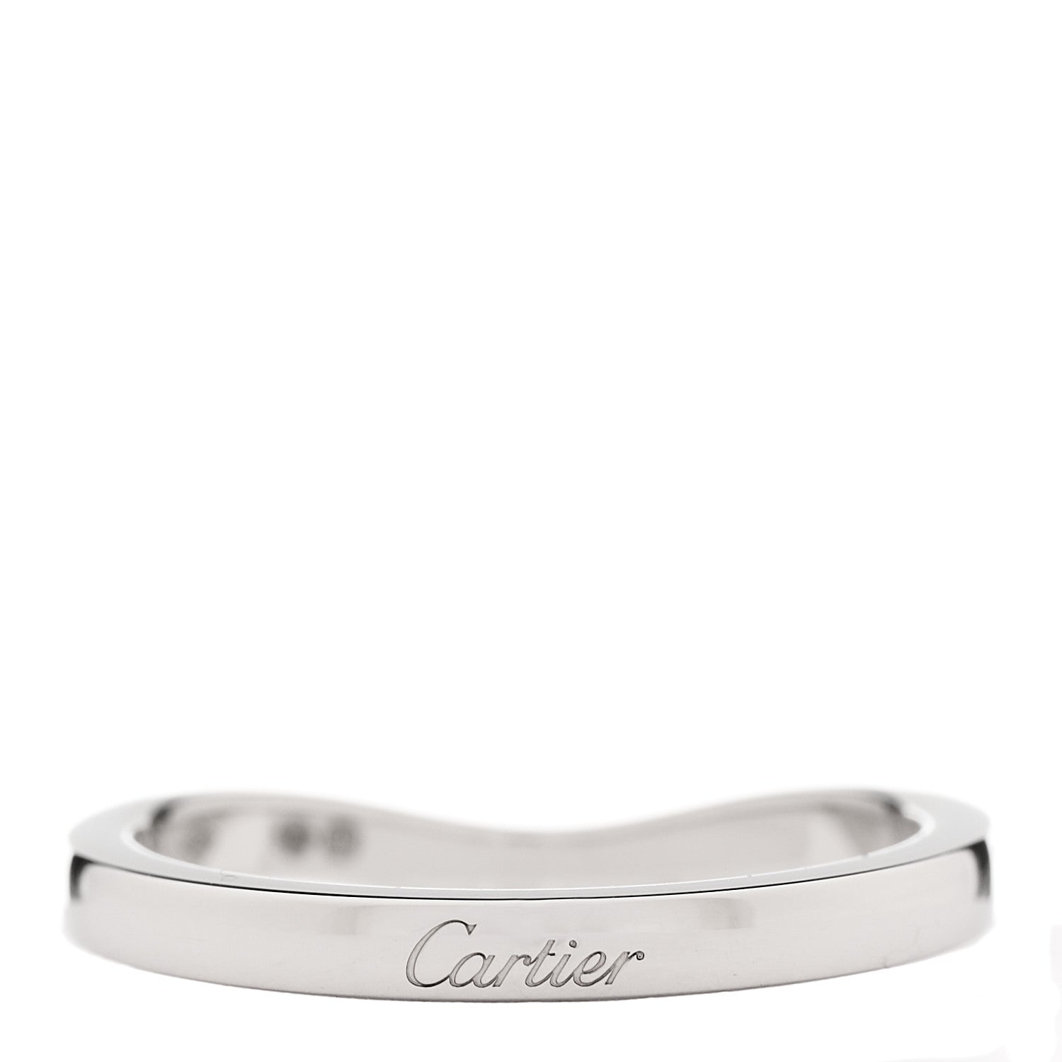 Cartier Platinum Diamond Trinity Ruban Wedding Band Ring 47 4 3 of 5