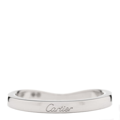 Cartier Platinum Diamond Trinity Ruban Wedding Band Ring 47 4 3 of 5
