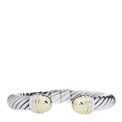 David Yurman Sterling Silver 14K Yellow Gold 10mm Cable Classics Bracelet 1 of 4