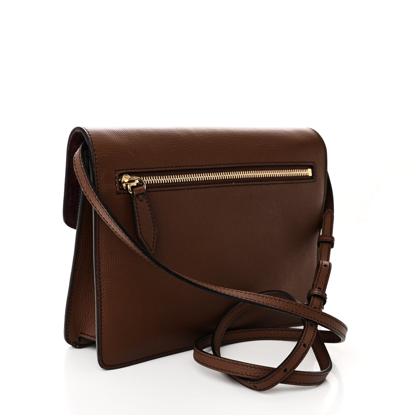 Derby Calfskin House Check Small Macken Crossbody Bag Tan