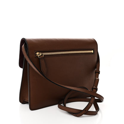 Burberry Derby Calfskin House Check Small Macken Crossbody Bag Tan 3 of 11