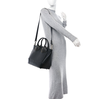 Christian Louboutin Grained Calfskin Spike Large Eloise Tote Black 2 of 9