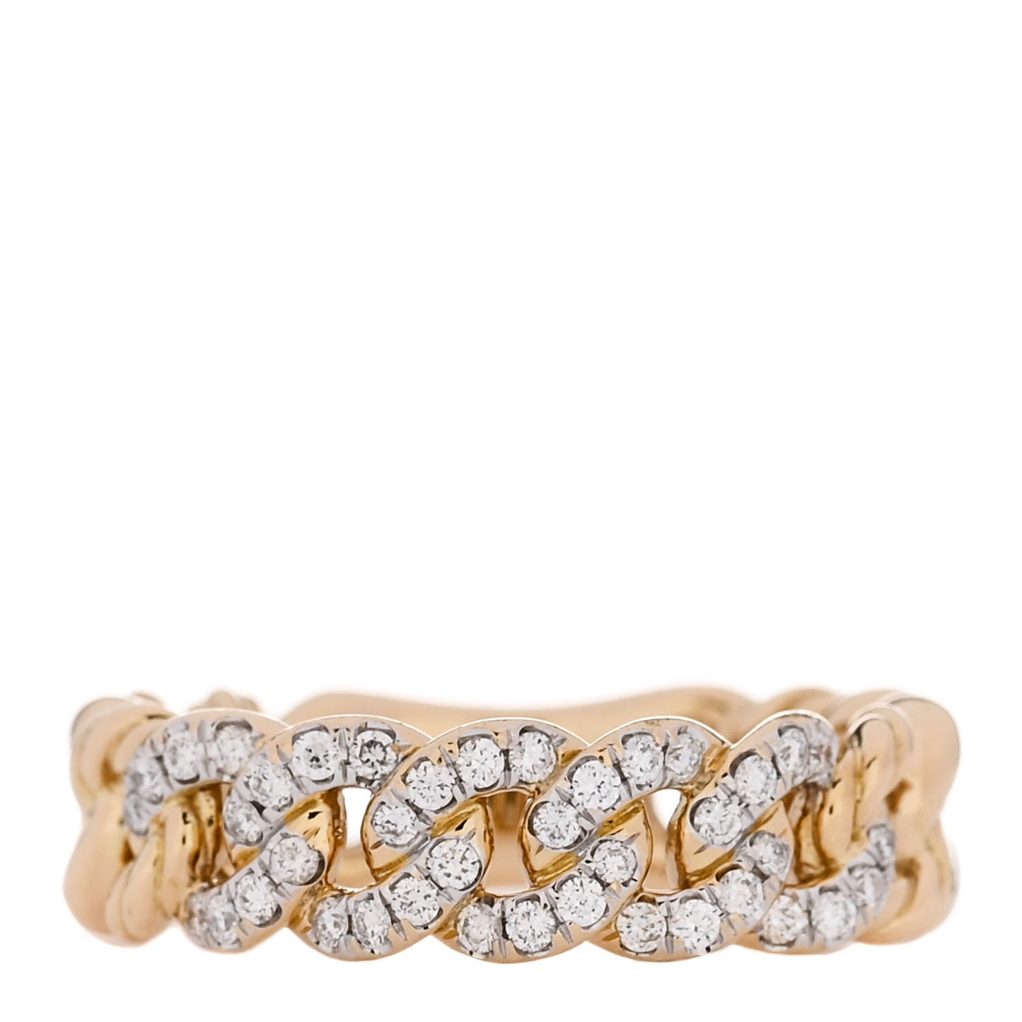18K Yellow Gold Diamond 5mm Belmont Curb Link Band Ring 48 4.5