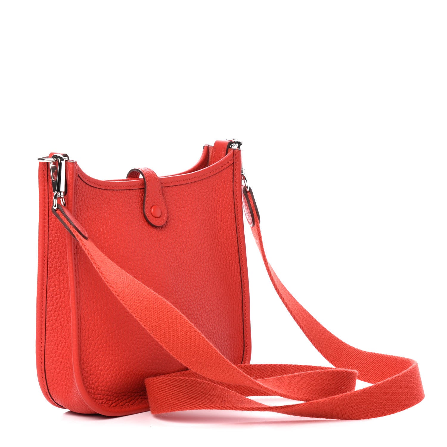 Hermes Taurillon Clemence Evelyne TPM Rouge De Coeur 3 of 11