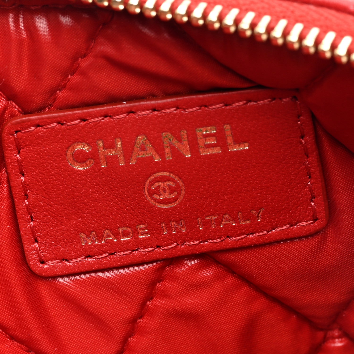 Chanel Lambskin Quilted Small Casino Cosmetic Case Red 6 of 8