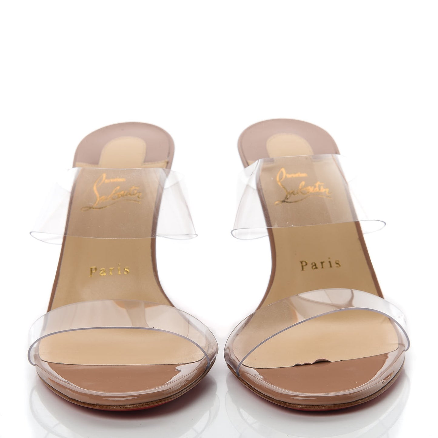 Patent PVC Just Nothing 85 Slide Sandals 38.5 Nude