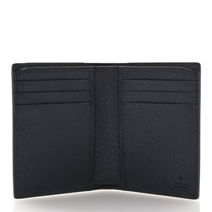 Gucci GG Supreme Monogram Calfskin Ophidia Bi-Fold Wallet Navy Blue 5 of 7