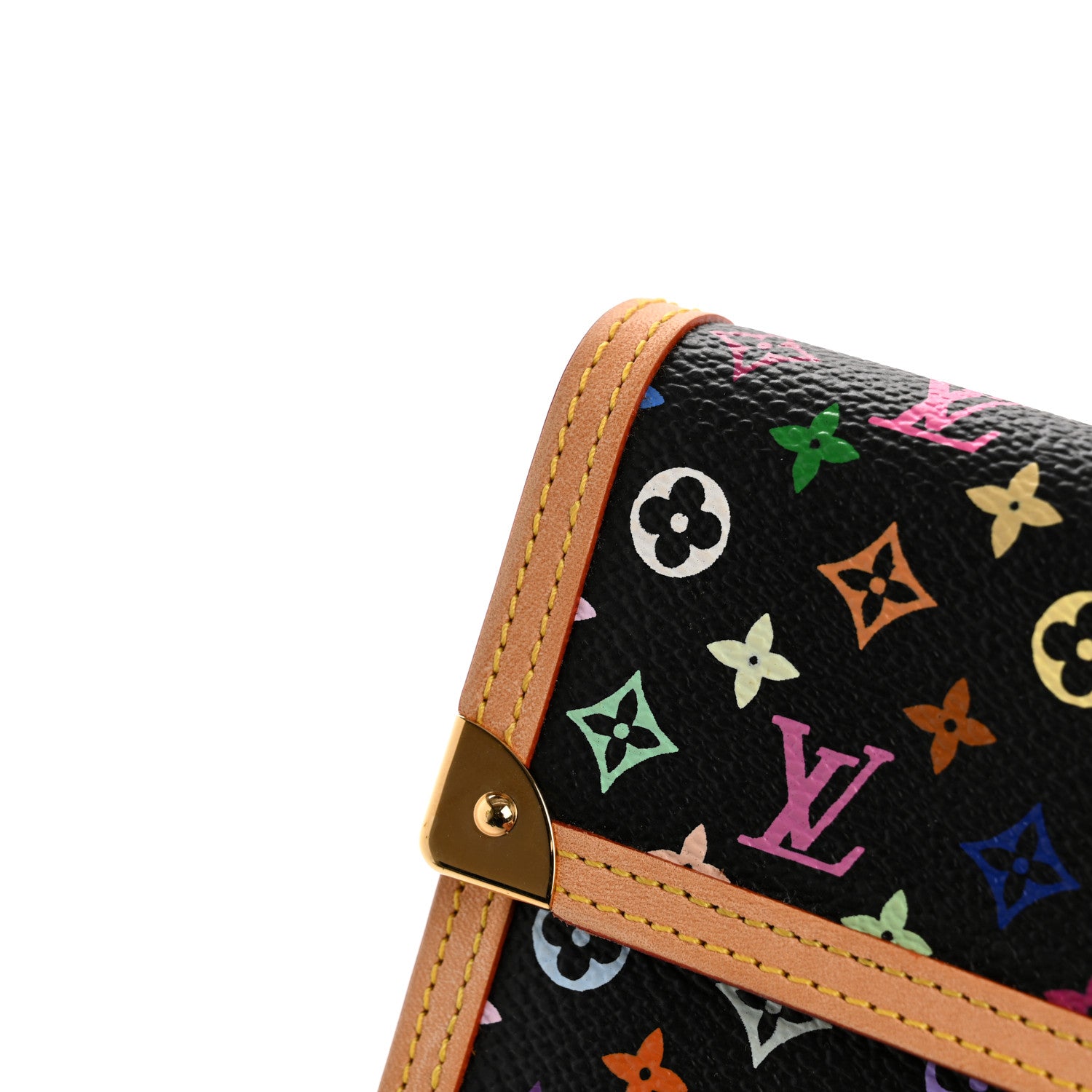 Louis Vuitton Monogram Multicolor Porte Tresor International Wallet Black 9 of 10