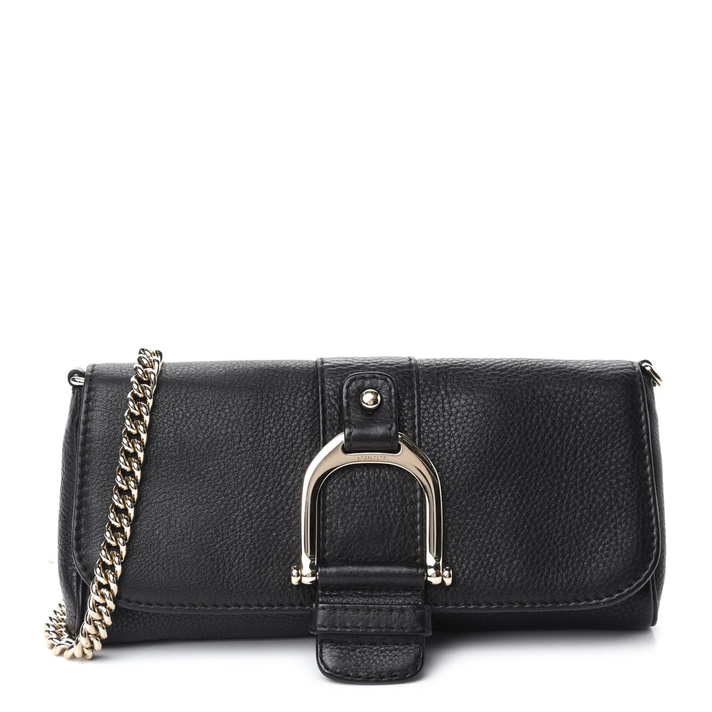 Calfskin Greenwich Chain Clutch Black