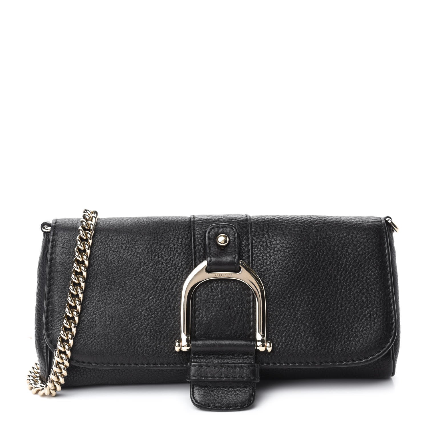 Gucci Calfskin Greenwich Chain Clutch Black 1 of 12