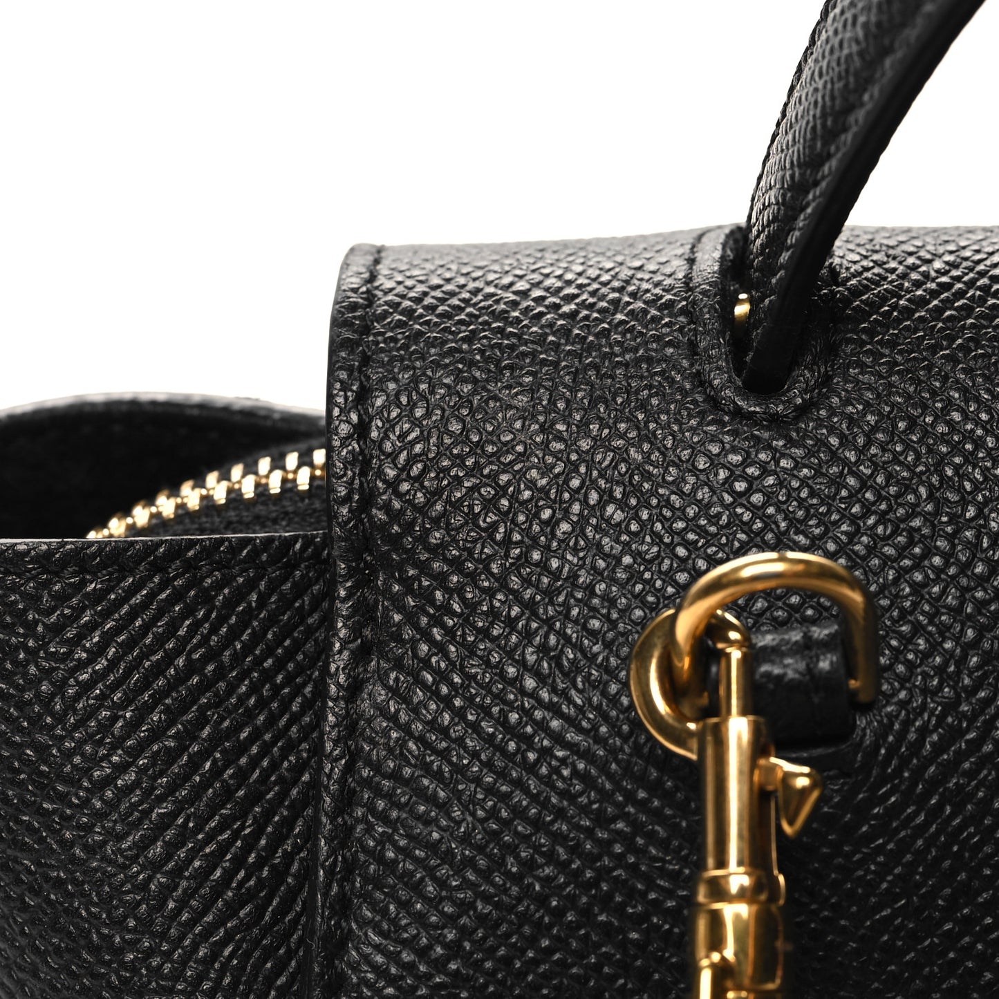 Grained Calfskin Nano Belt Bag Black