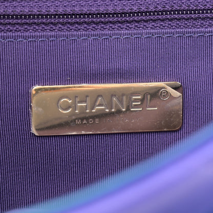 Chanel Tie Dye Calfskin Quilted Medium Chanel 19 Flap Blue Purple 6 of 11
