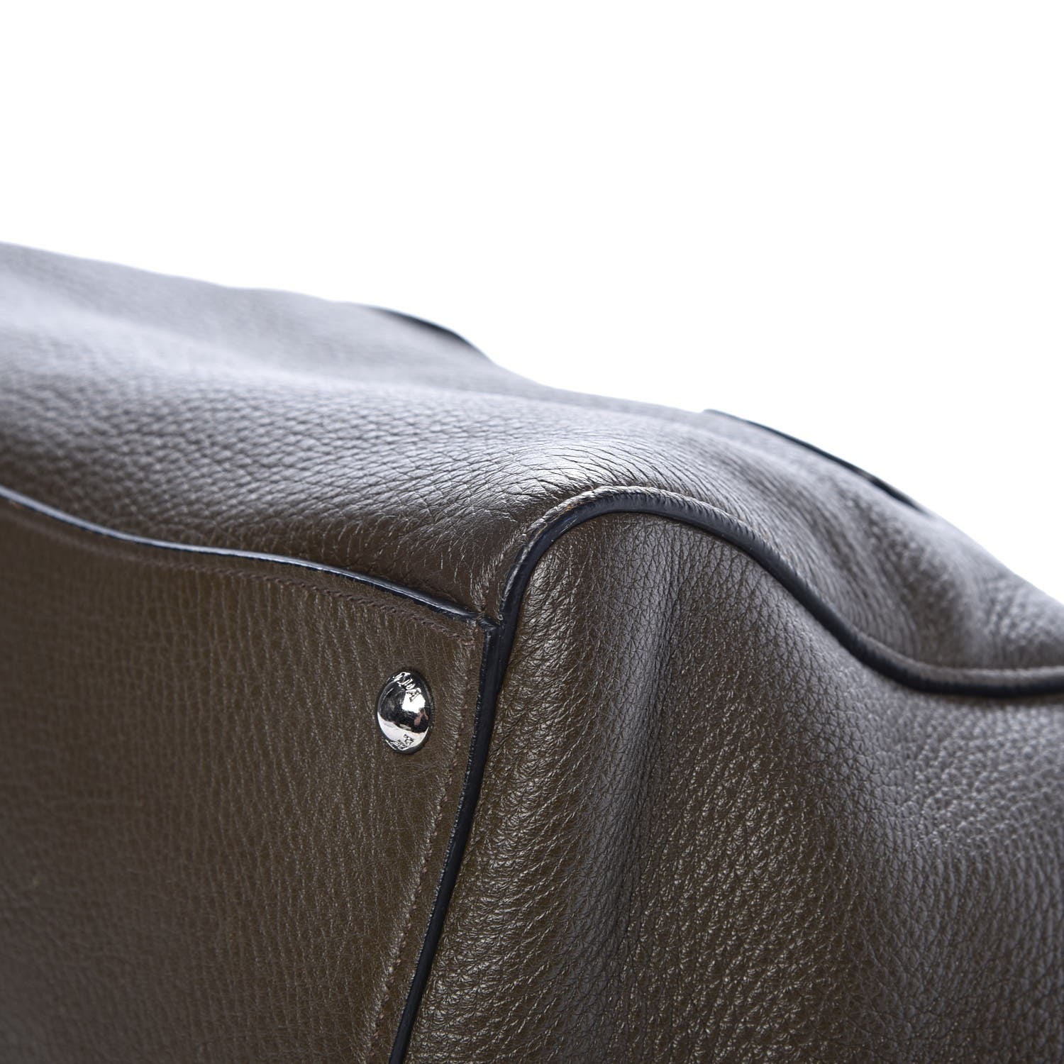 Prada Cervo Deerskin Twin Pocket Tote Militare 9 of 11