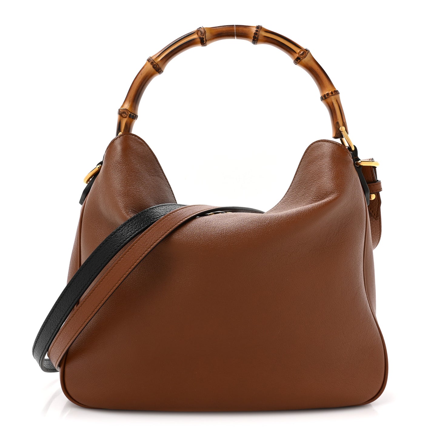 Softy Wonka Textured Dollar Calfskin Medium Diana Shoulder Bag Cuir Black