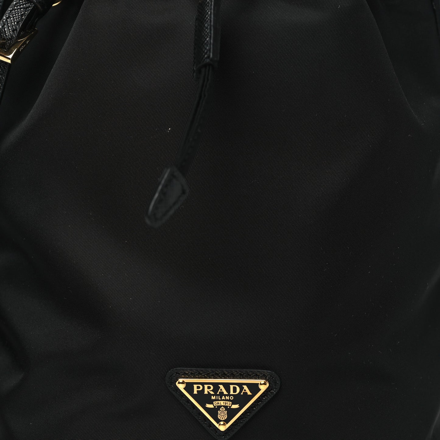 Re-Nylon Saffiano Mini Re-Edition 1978 Bucket Bag Black