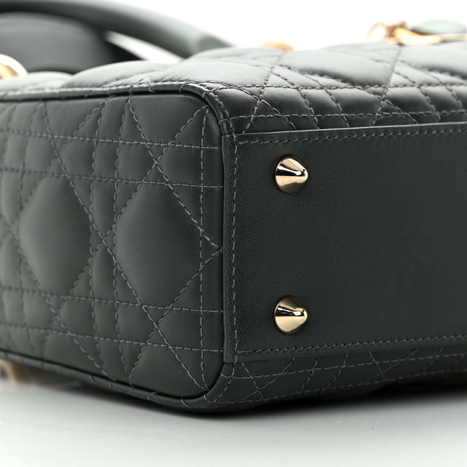 Christian Dior Lambskin Cannage Gradient Small My ABCDior Lady Dior Grey 8 of 12