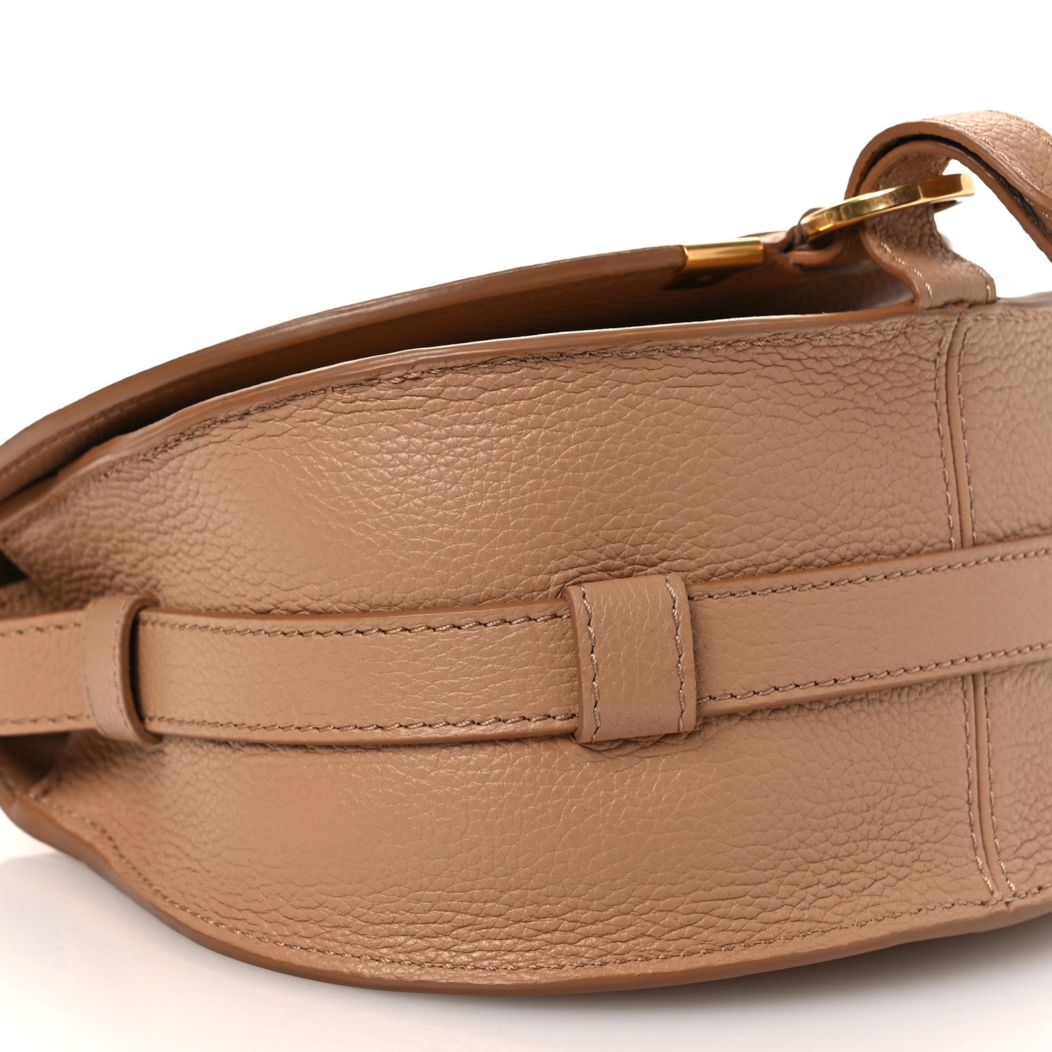 Chloe Grained Calfskin Small Marcie Saddle Bag Light Tan 9 of 10