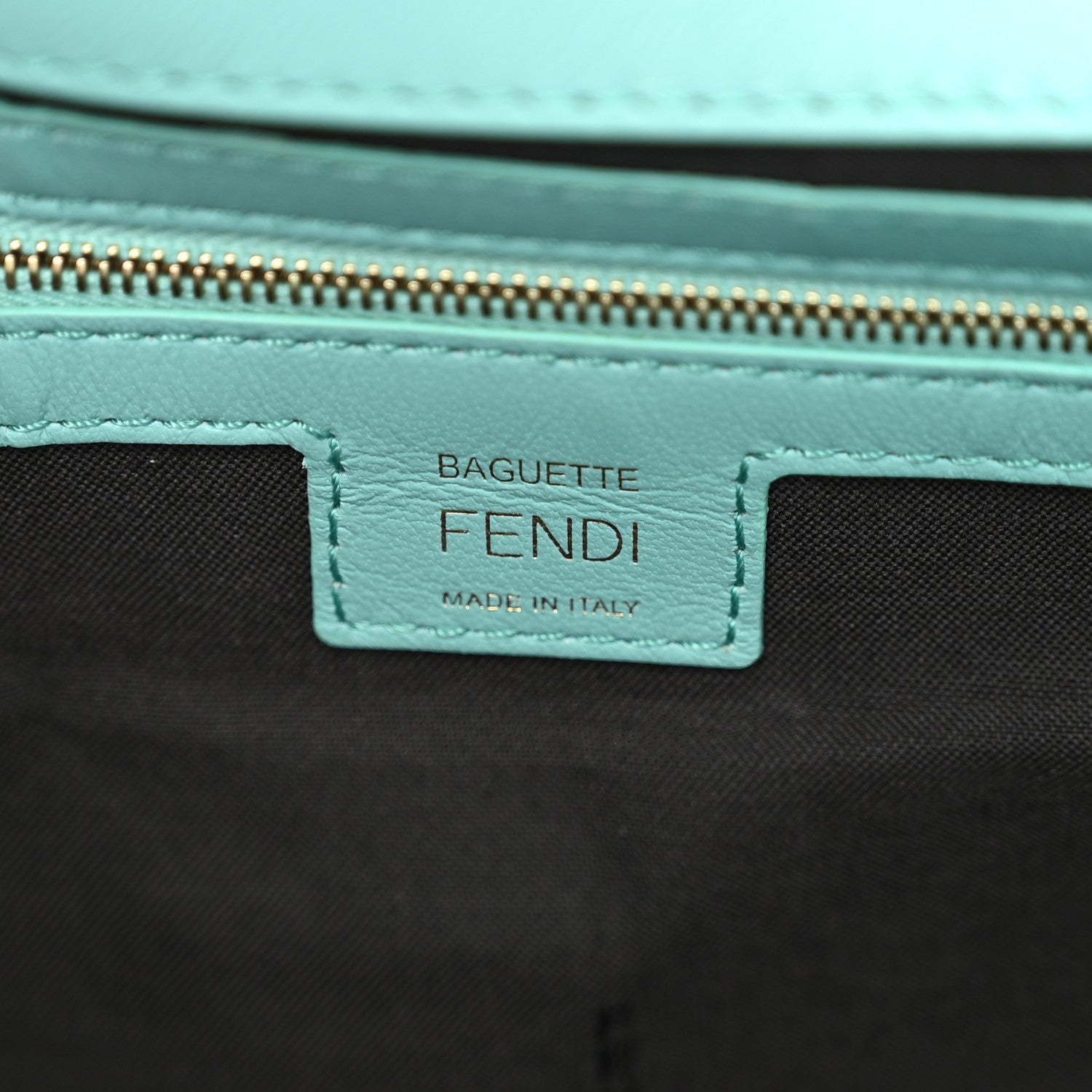 Fendi Nappa FF 1974 Embossed Large Baguette Tiffany 7 of 11