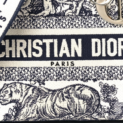 Christian Dior Toile de Jouy Embroidered Medium Lady D-Lite Blue 8 of 11