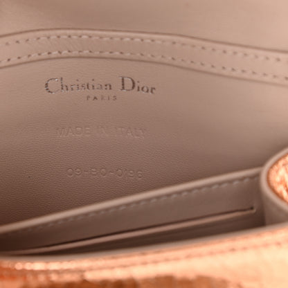 Christian Dior Ceramic Effect Deerskin Baby Diorama Flap Bag Gold 8 of 10