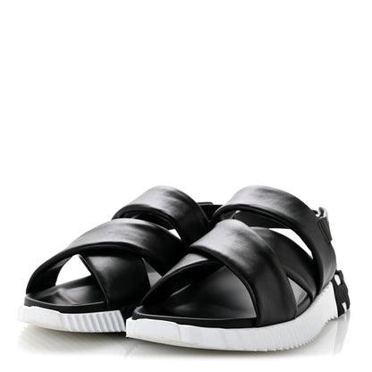 Hermes Calfskin Womens Electric Sandals 38.5 Black 4 of 10
