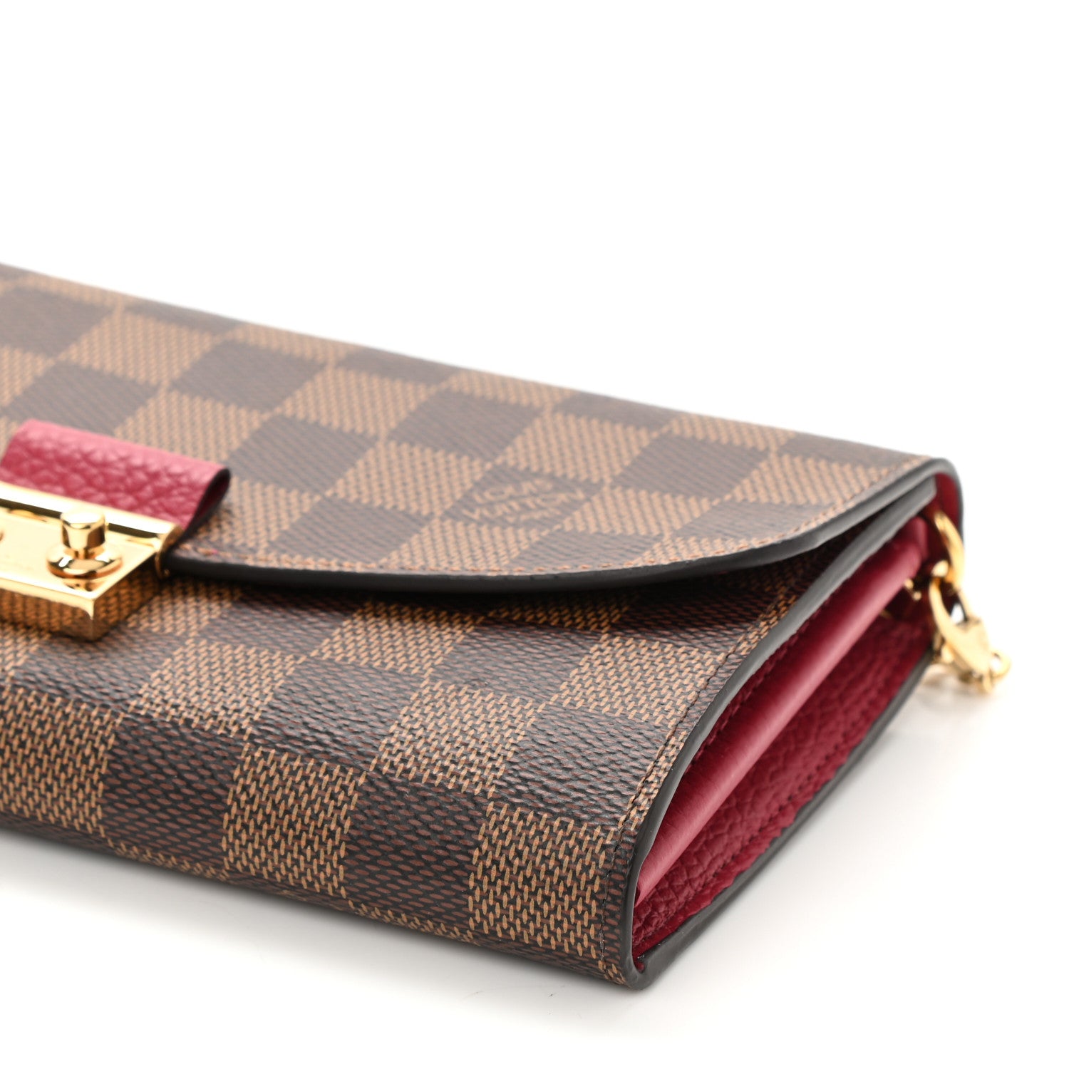 Louis Vuitton Damier Ebene Croisette Chain Wallet 7 of 7