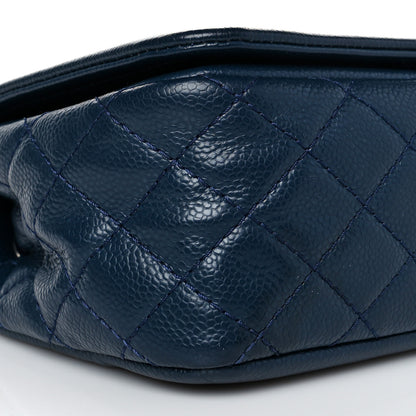 Chanel Caviar Medium Timeless CC Flap Navy Blue 8 of 13