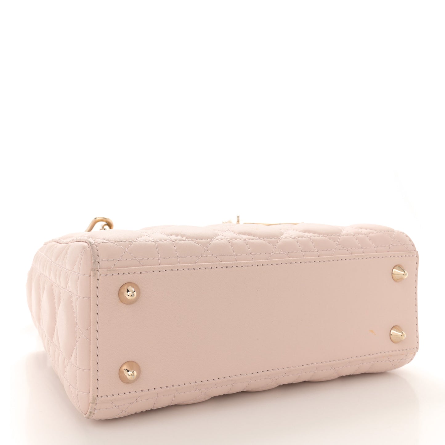 Lambskin Cannage Small Lucky Badges My Lady Dior Light Pink