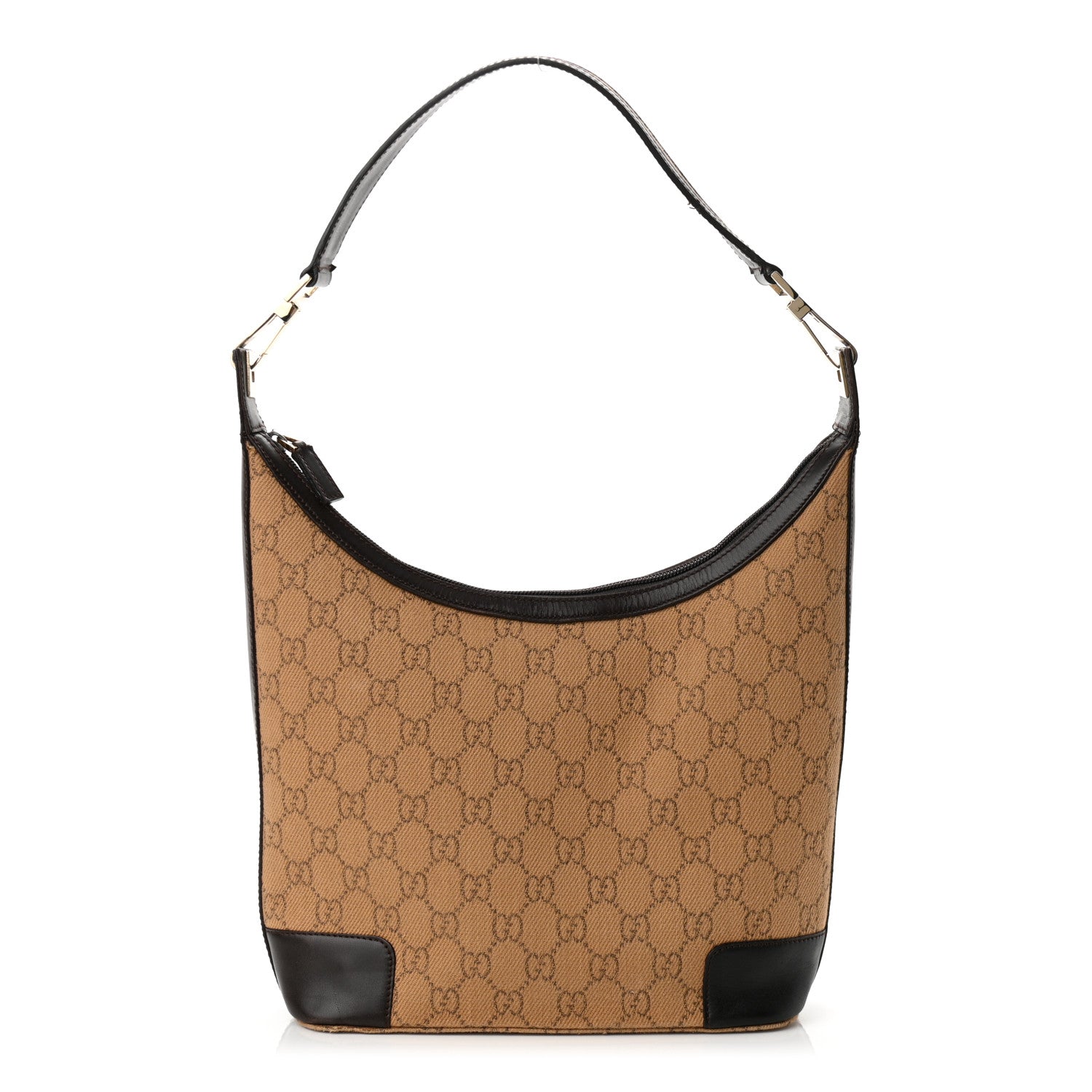 Gucci Canvas Monogram Shoulder Bag Beige 1 of 12