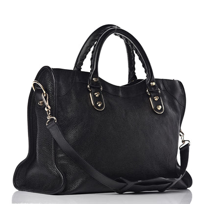 Balenciaga Chevre Gold Metallic Edge Hardware City Black 3 of 11