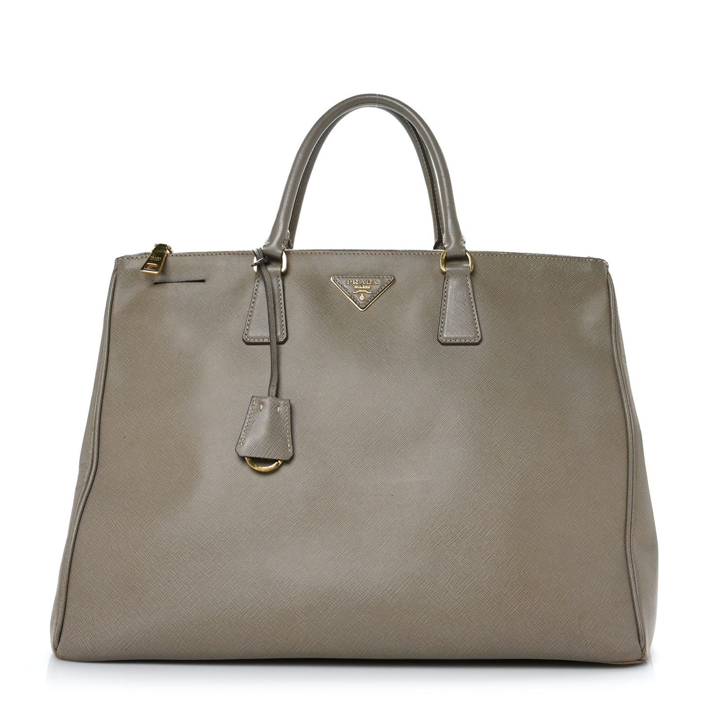 Saffiano Lux Extra Large Galleria Double Zip Tote Argilla