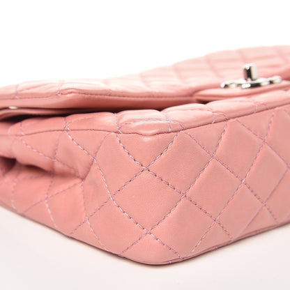 Chanel Lambskin Quilted Medium Double Flap Pink 12 of 14