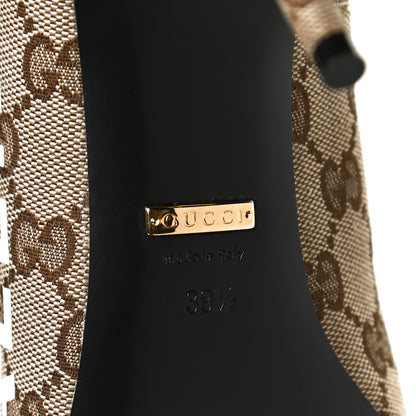 Balenciaga X GUCCI GG Monogram Square Knife 80mm Pumps 39.5 Beige Ebony 8 of 10