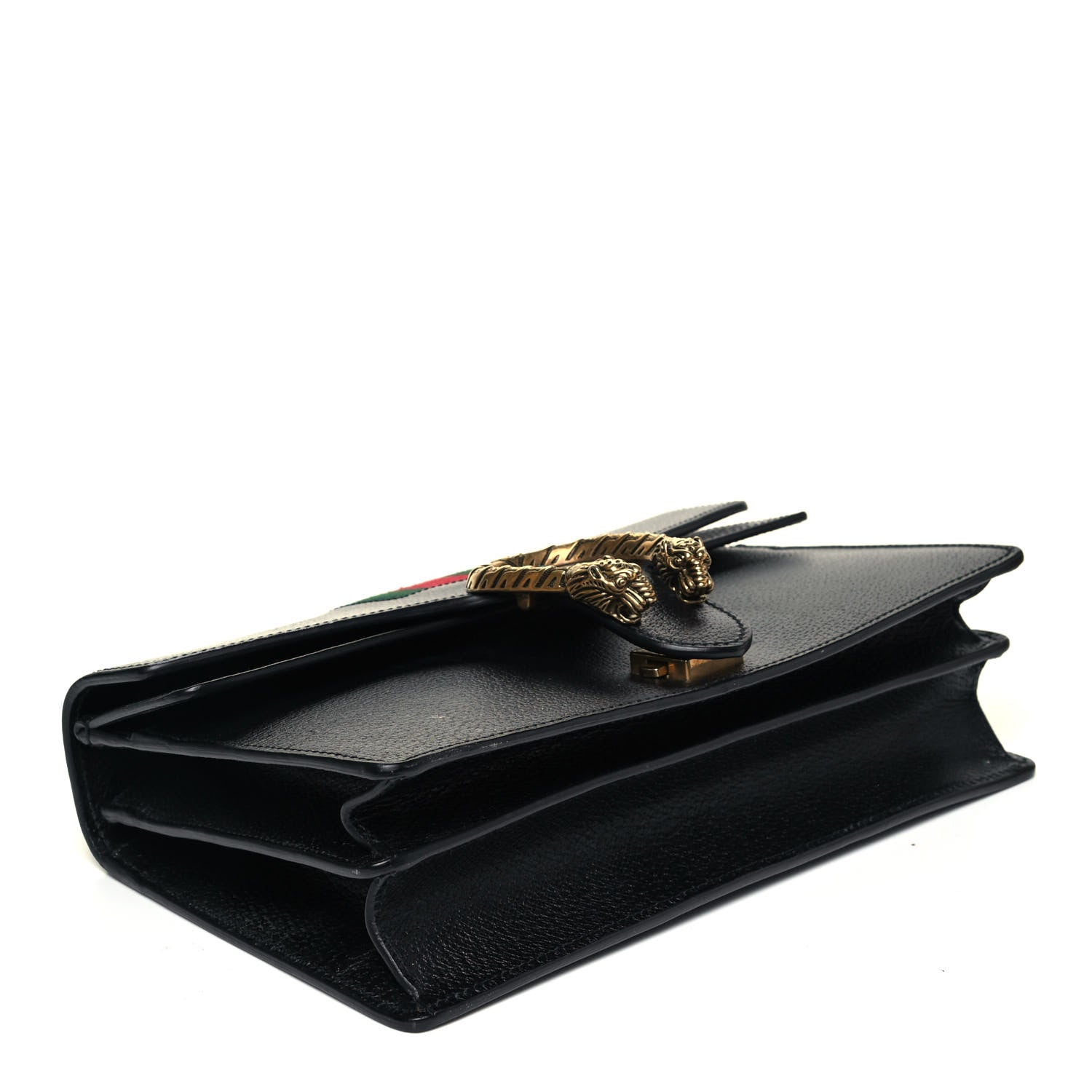 Gucci Calfskin Web Small Dionysus Shoulder Bag Black 3 of 9