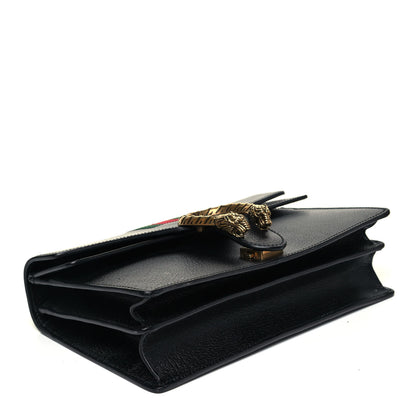 Gucci Calfskin Web Small Dionysus Shoulder Bag Black 3 of 9