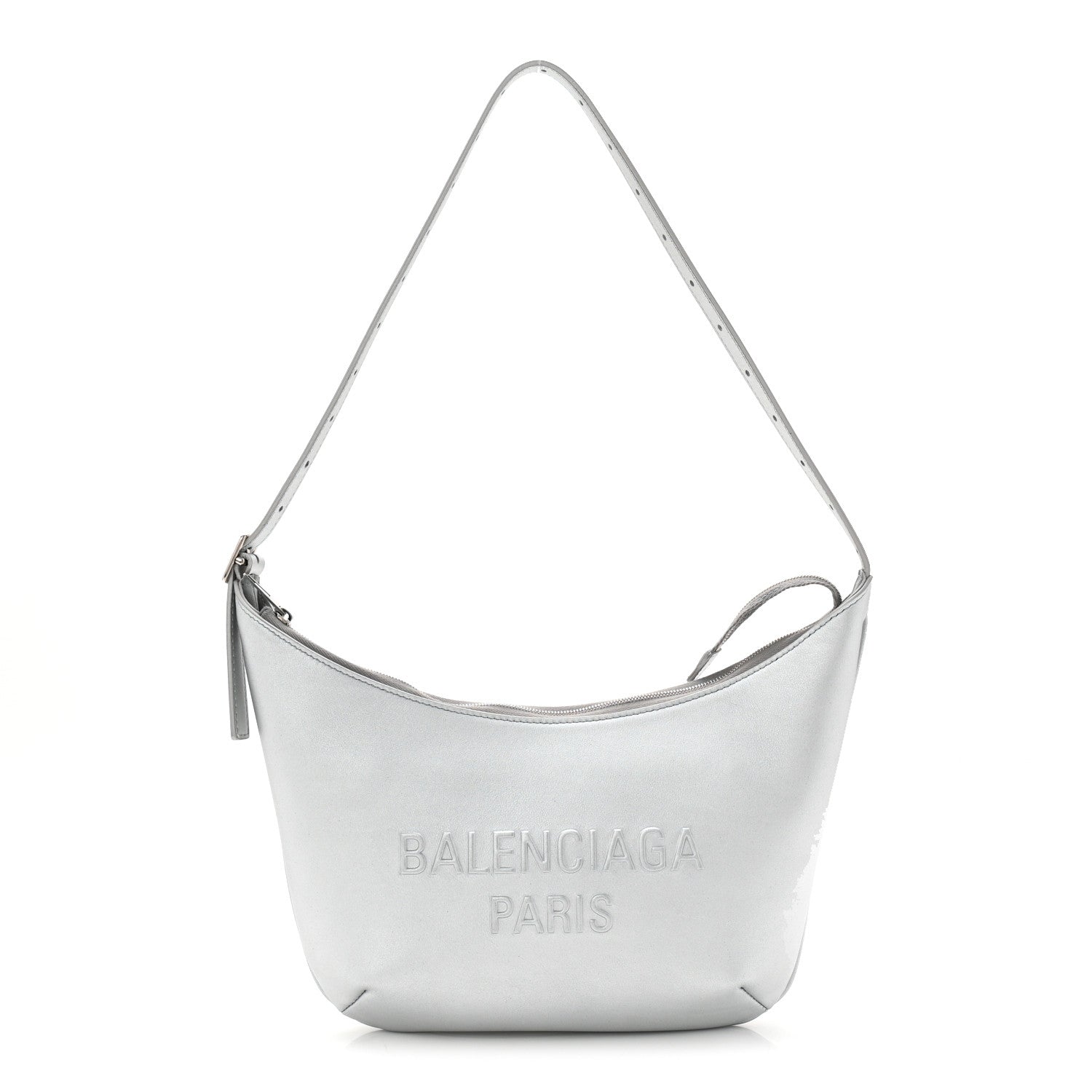 Balenciaga Metallic Calfskin Mary Kate Shoulder Bag Silver 1 of 10
