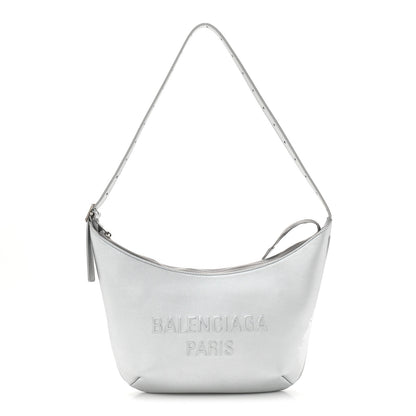 Balenciaga Metallic Calfskin Mary Kate Shoulder Bag Silver 1 of 10