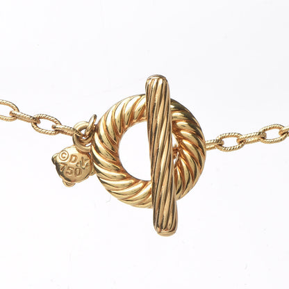 David Yurman 18K Yellow Gold Freshwater Pearl Station Chain Necklace 5 of 5