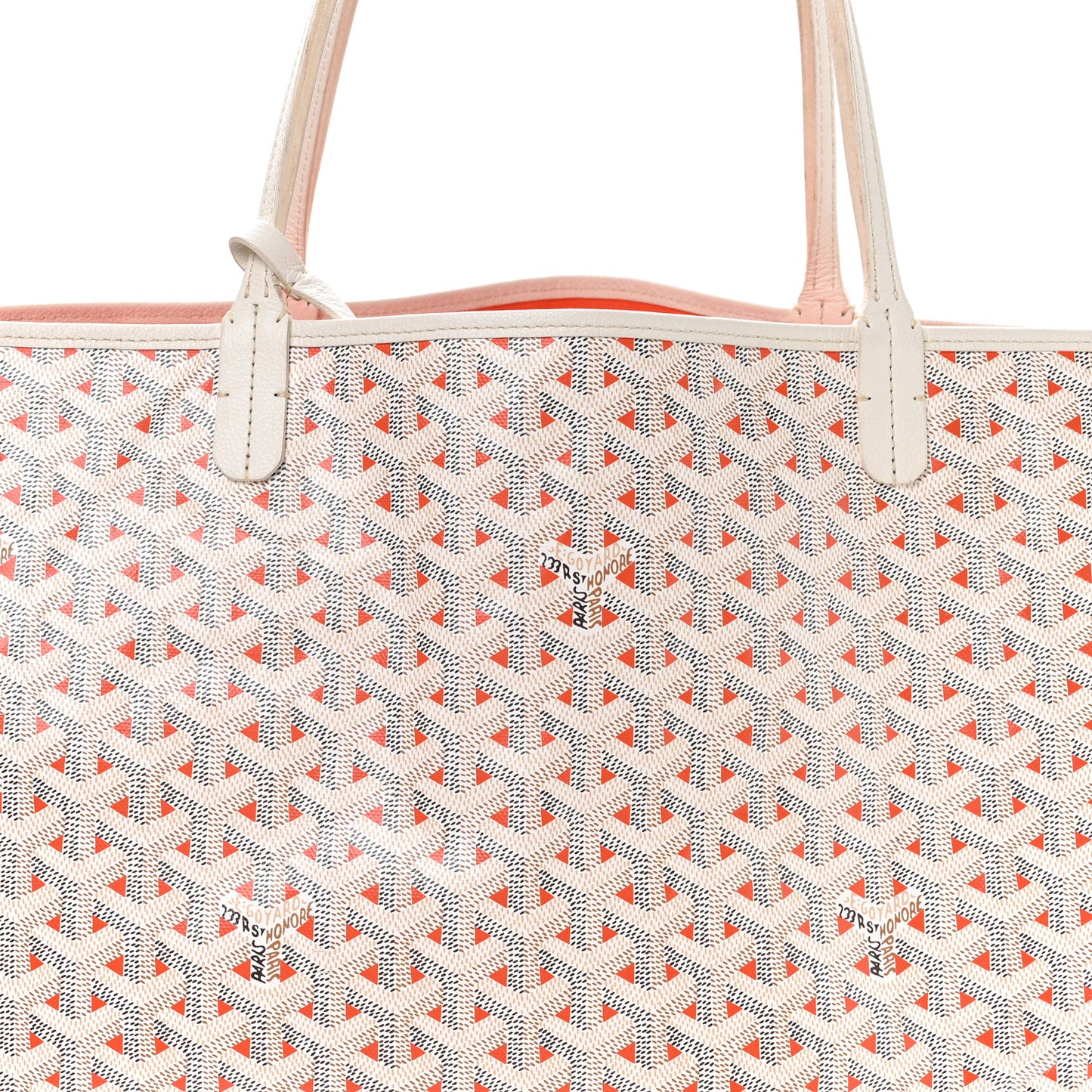 Goyardine Saint Louis Claire Voie GM White Orange