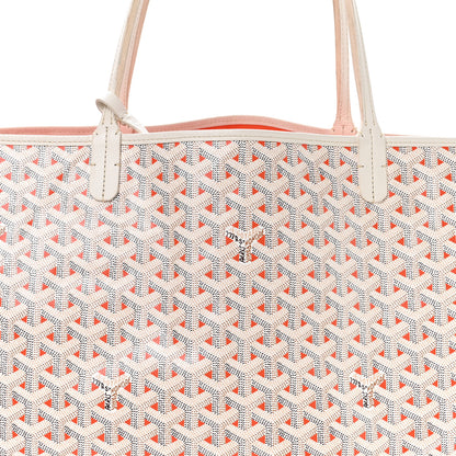 Goyard Goyardine Saint Louis Claire Voie GM White Orange 9 of 11