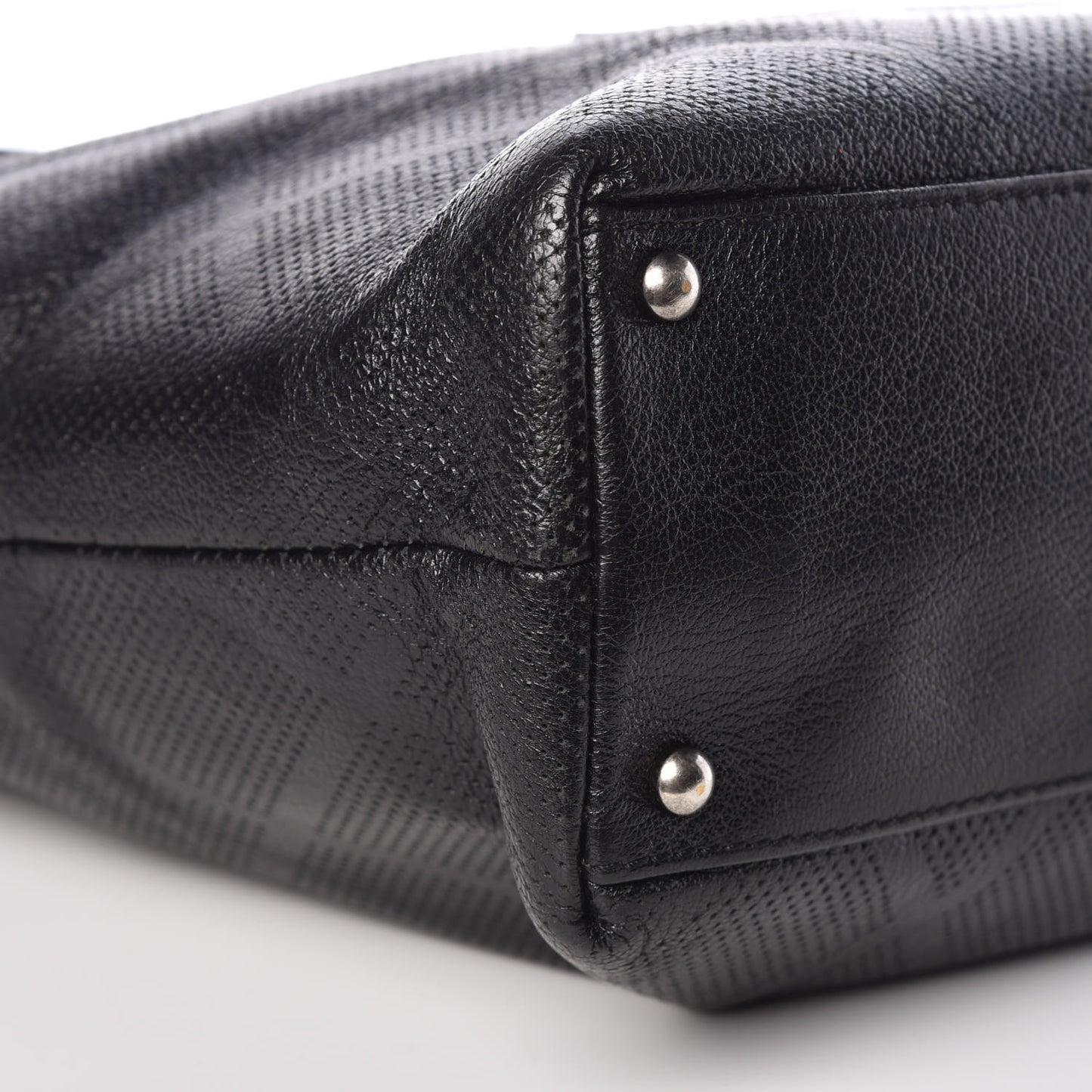 Goatskin Perforated Large CC Tote Black