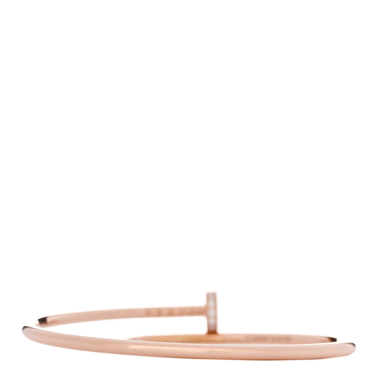 18K Pink Gold Diamond Small Juste Un Clou Bracelet 15