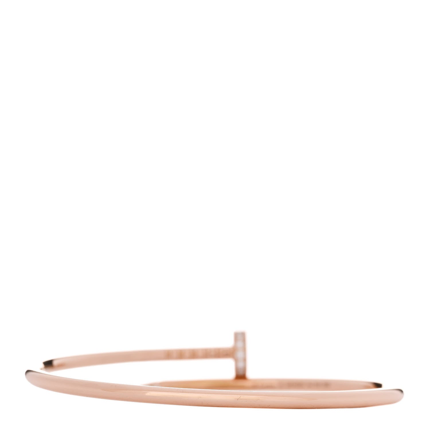 Cartier 18K Pink Gold Diamond Small Juste Un Clou Bracelet 15 2 of 3