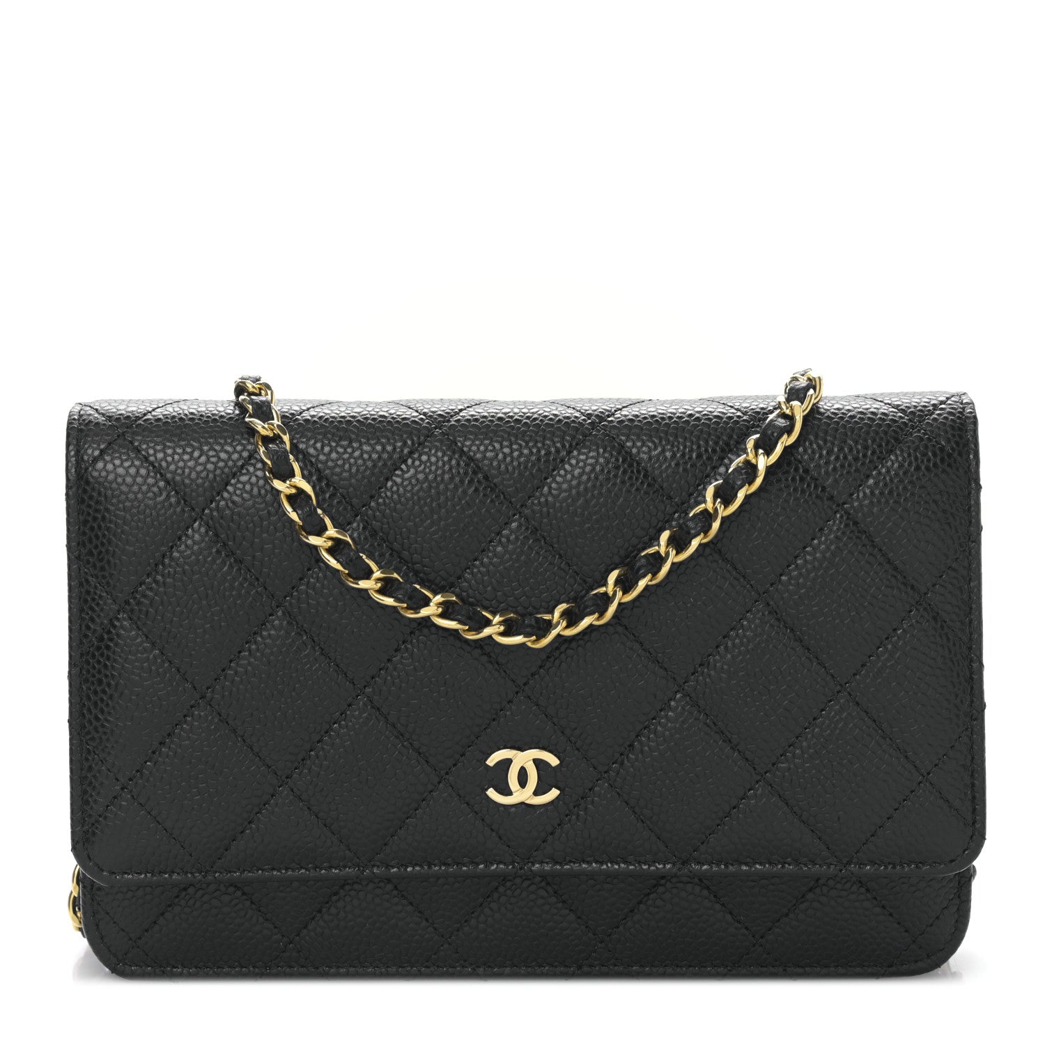 Chanel Caviar Quilted Wallet on Chain WOC Black 1 of 10