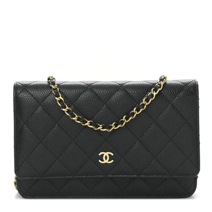 Chanel Caviar Quilted Wallet on Chain WOC Black 1 of 10